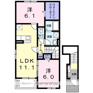 カルム グラース Ⅰ【2階】の間取り