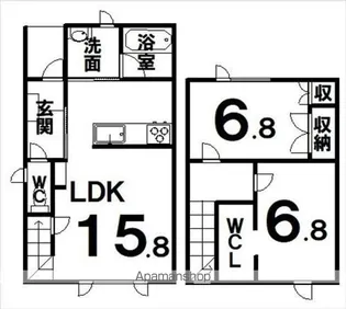TOWN東12南5【A-3号室】の間取り