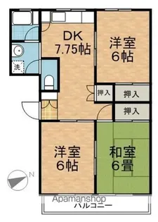 コーポ美松【1階】の間取り