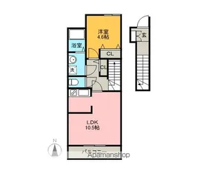 メゾン ハヤブサ B【2階】の間取り