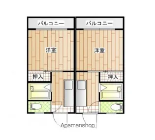 ベルカントハウスB【2階】の間取り