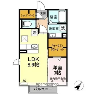 ラ フォンテ【1階】の間取り