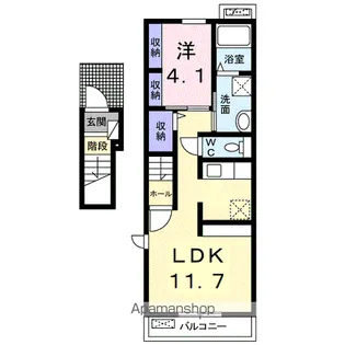 アドックヒルズⅡ A【2階】の間取り