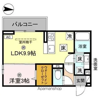 KOHRYU【102号室】の間取り