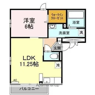 セジュールオッツ弘前中央【3階】の間取り