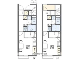 レオパレスルミエール明神【109号室】の間取り