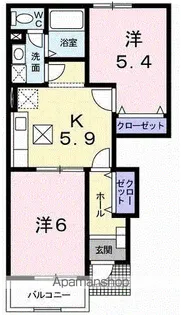 マルグリットⅠ【102号室】の間取り