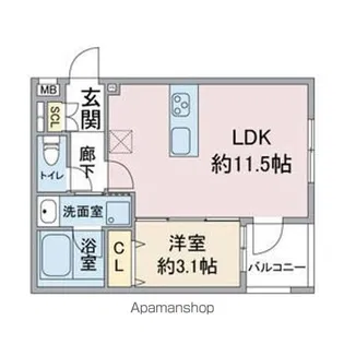 LIBRE ONE【1階】の間取り