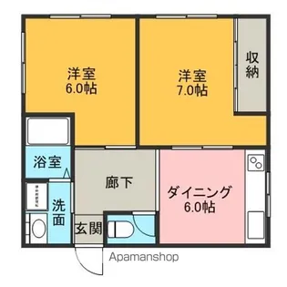 カーサ弥生【202号室】の間取り