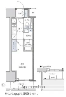 パークアクシス新栄【406号室】の間取り