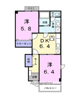 グランツⅡ【1階】の間取り