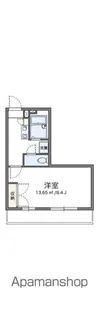 レオパレスM’Sフレーズ【205号室】の間取り