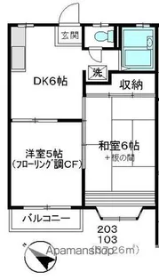 アネックスミキ【103号室】の間取り