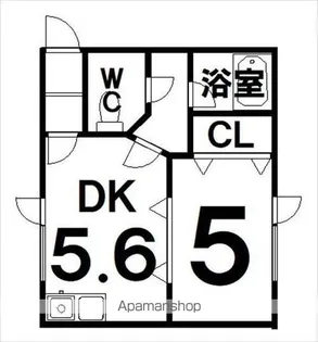 ケイホクハイツB【2階】の間取り