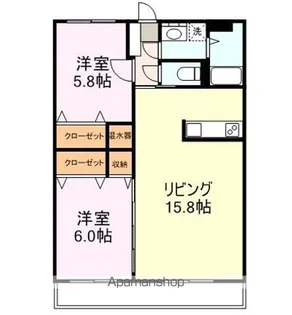 プレミアム五番館【1階】の間取り