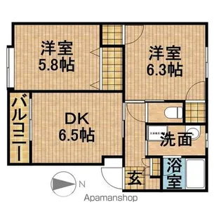 エクレール【2階】の間取り