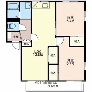 フレグランスアイデイルA【101号室】の間取り