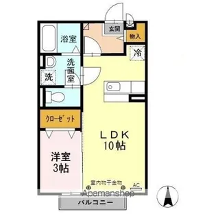 リバーサイドメゾン【203号室】の間取り