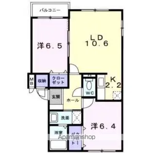 アンジュ中島【3階】の間取り