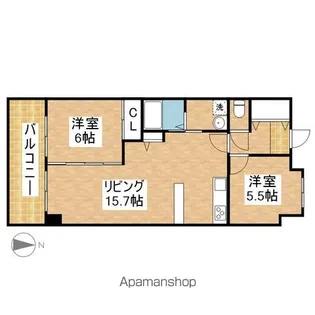 グランドールシャトー【8階】の間取り