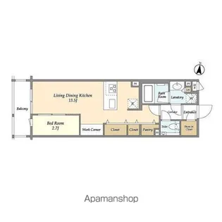 コンフォリア北沢【1階】の間取り