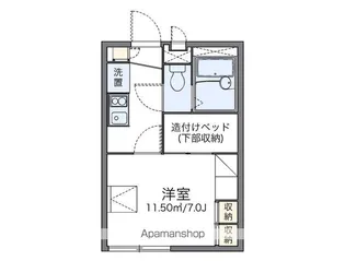 レオパレスキャンサーU【1階】の間取り
