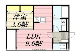 サニーガーデン千早【1階】の間取り