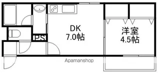 ジョイフルクレーン美園【203号室】の間取り