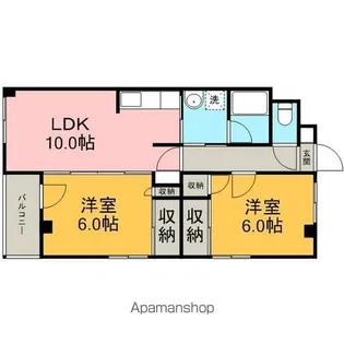舞浜ルームS【2階】の間取り