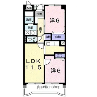アーバインコート【2階】の間取り