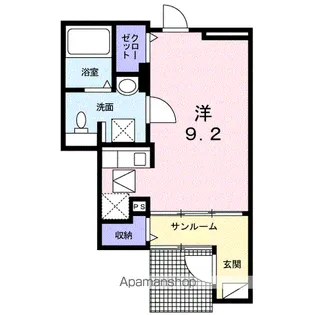 レイクサイド・WIN【106号室】の間取り