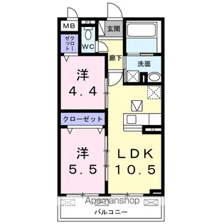 メゾンアイティーサンシャイン【1階】の間取り