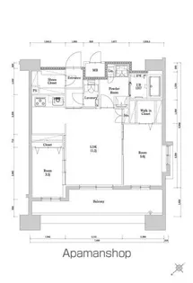 エンクレスト博多駅南GRACE【13階】の間取り