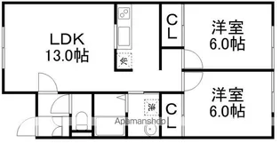 ルミエール八64西【2階】の間取り