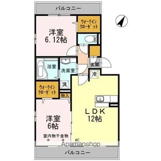 ルナカーサ【3階】の間取り