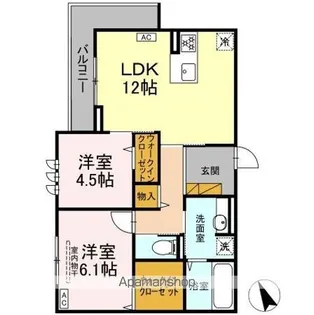 D’S LIEN (ディーズリアン) D【3階】の間取り