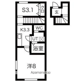 キングダム【206号室】の間取り