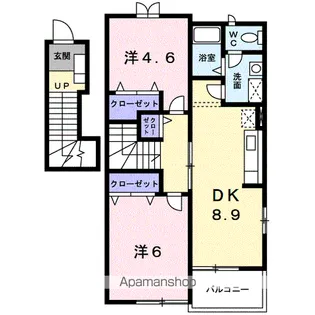 香川県観音寺市柞田町【アパート】の間取り