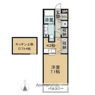 ラ・クレストン【206号室】の間取り