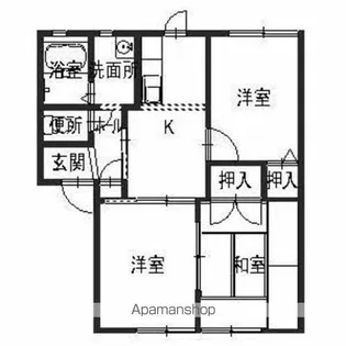フレグランス小川 A【1階】の間取り