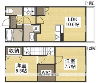 アーバンライフ撫川【102号室】の間取り