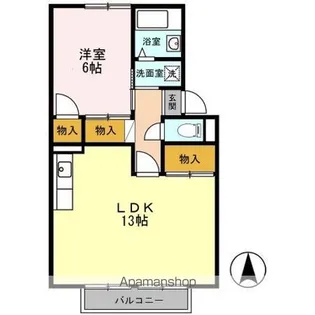プレジュール翠明【1階】の間取り