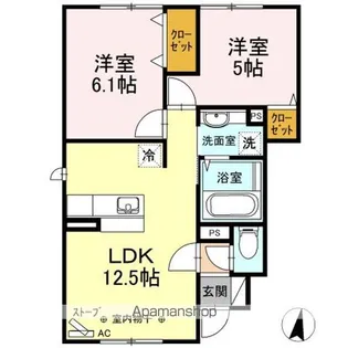 カーサ宏和【1階】の間取り