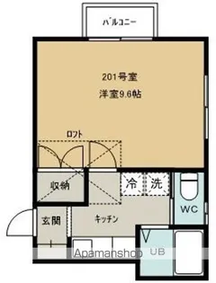 サンステージⅡ【201号室】の間取り