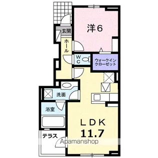 アサヒ上条【1階】の間取り