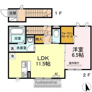 パティオ B棟【2階】の間取り