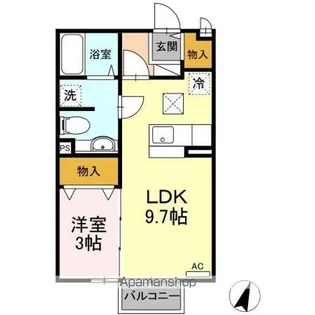 セジュール サンパティー【1階】の間取り
