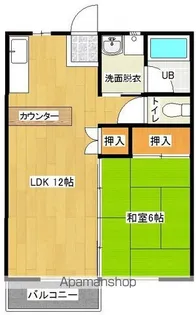 丸久第12コーポ A棟【1階】の間取り
