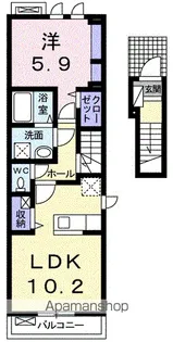 ファジョーロ・ディテⅠ【2階】の間取り