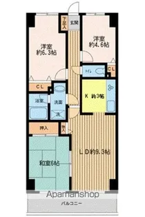 ガーデンシティ金沢文庫【210号室】の間取り